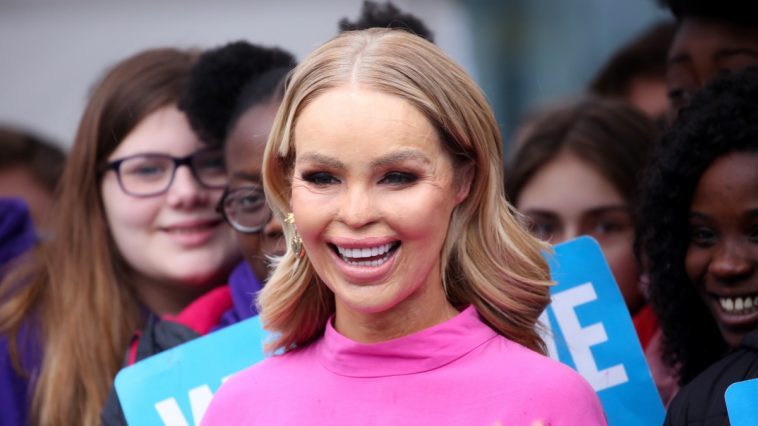 Katie Piper after acid attack treatment
