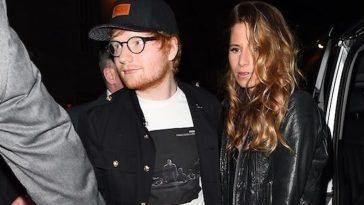 Ed Sheeran with gf