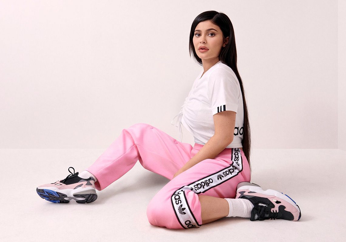 Kylie Jenner in Adidas tracks