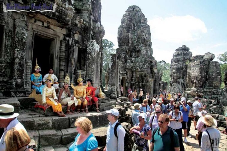 Visitors in a Bali temple