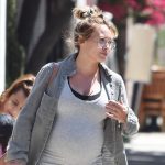 Before the time looms, Hilary Duff jumps for a Maternity photoshoot
