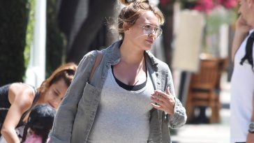 Before the time looms, Hilary Duff jumps for a Maternity photoshoot