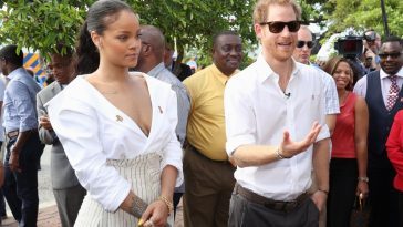 Rihanna and Prince Harry in Barbados