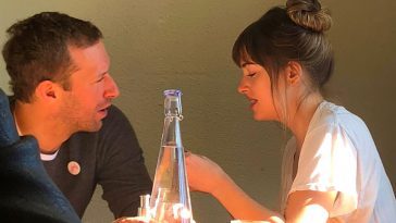 Chris Martin and Dakota Johnson