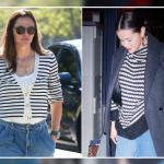 Jennifer Garner and Selena Gomez: wearing striped sweaters