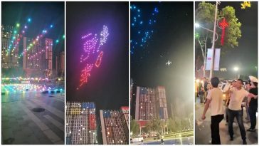 Drones Fall From The Sky During A Failed Light Show In China.