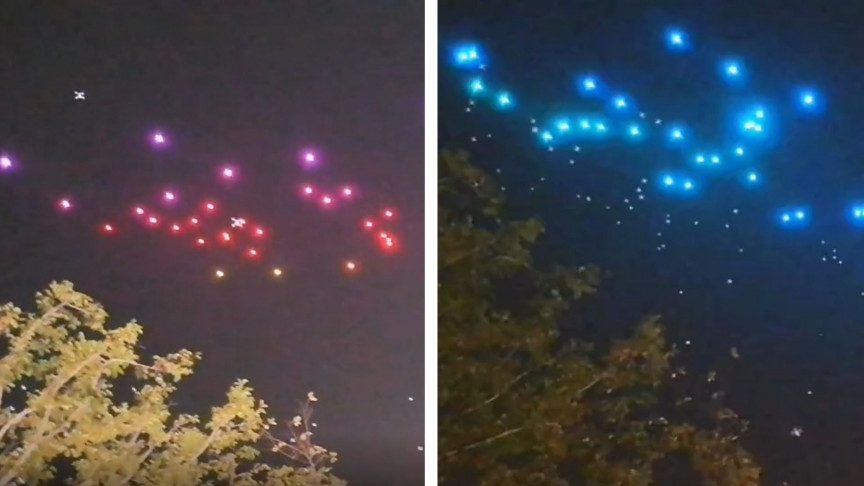 Drones Fall From The Sky During A Failed Light Show In China.