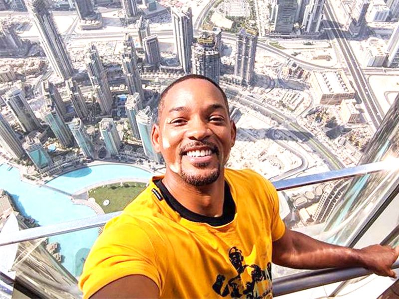 Will Smith Climbs To The Top Of Burj Khalifa For His Fitness Show