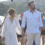 The newly married Lopez and Affleck twin in for a date night in Malibu