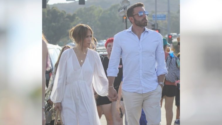 The newly married Lopez and Affleck twin in for a date night in Malibu