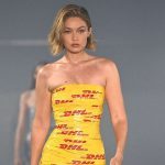 Gigi Hadid On Vetements Runway Wearing Dhl Packing Tape